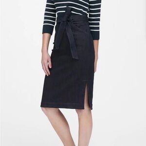 Banana Republic Denim Pencil Skirt Belted Waist 4